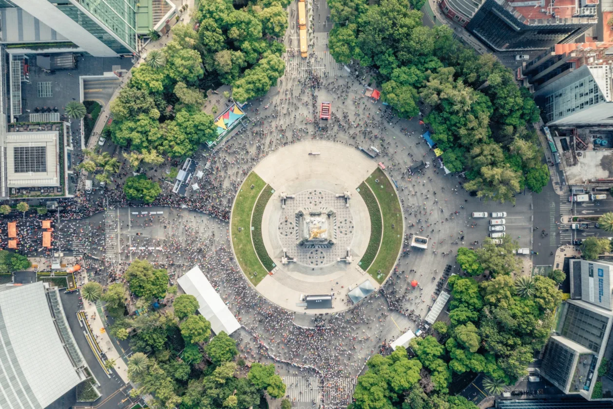 aerial shot of mexico city